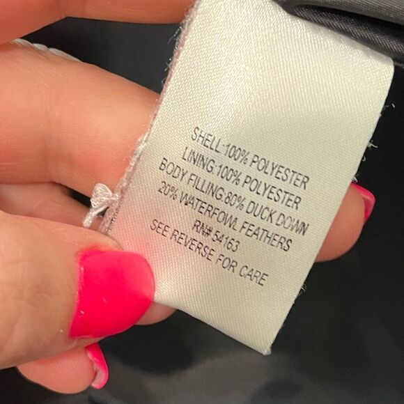 Calvin Klein Duck Down Filled Puffer Winter Coat Black Size L - Picture 6 of 7